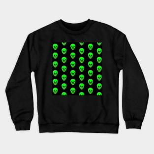 Alien Head Tongue Out Emoji Pattern Crewneck Sweatshirt